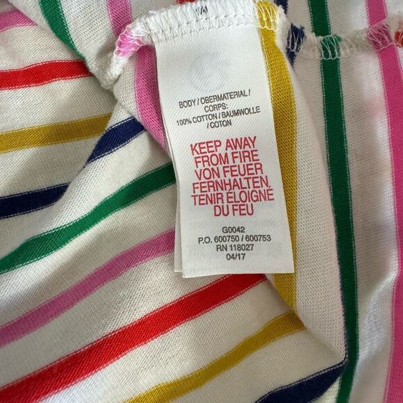 Boden Girls Shirt‎ Striped Long Sleeve Top White Multi Colored Size 15-16 - Picture 5 of 5